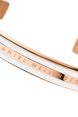 Open Armband Emalie - Roségoudkleurig en Wit