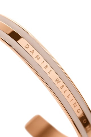 Open Armband Emalie - Roségoudkleurig en Beige