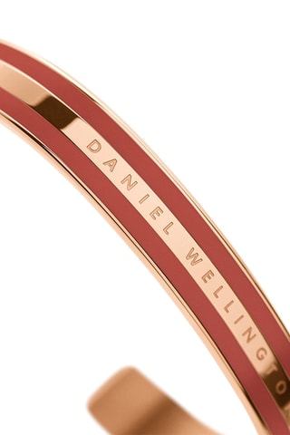 Open Armband Emalie - Roségoudkleurig en Rood