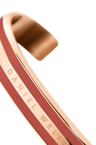 Open Armband Emalie - Roségoudkleurig en Rood