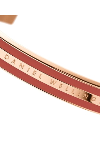 Open Armband Emalie - Roségoudkleurig en Rood