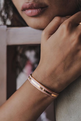 Armband Emalie Medium - 
Roze en Roségoudkleurig
