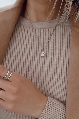 Ketting Aspiration - 
Roségoudkleurig en Wit