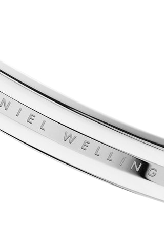 Open Armband Emalie Medium  Zilverkleurig en Wit