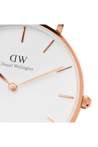 Leren en Doublé Roségoud Quartz Horloge Petite Reading - 28 mm