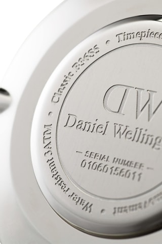 Stoffen Quartz Horloge Cornwall - 40 cm - Zwart en Zilverkleurig