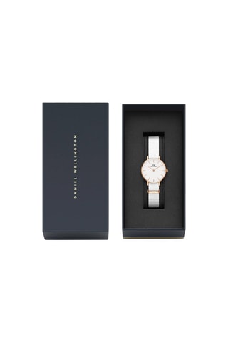 Stoffen en Doublé Roségouden Quartz Horloge Dover - 28 mm
