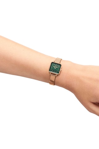 Stalen en Doublé Roségoud Quartz Horloge Studio - 22 mm