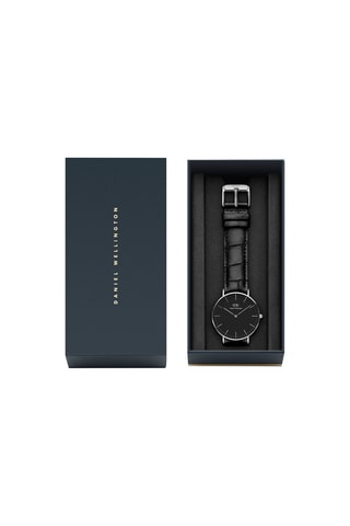 Leren Horloge Reading - 36 mm - Zwart en Zilverkleurig