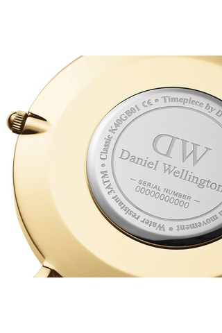 Leren en Doublé Geelgoud Quartz Horloge Classic St Mawes - 36 mm