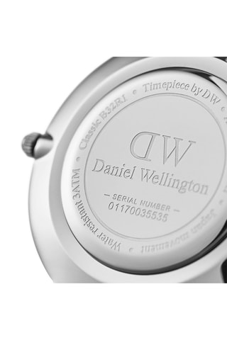 Leren Quartz Horloge Petite St Mawes - 32 cm - Bruin en Zilverkleurig