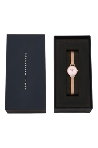 Stalen Quartz Horloge - Roségoudkleurig en roze