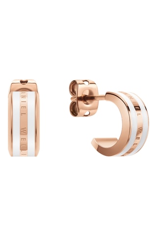 Creolen - Roségoudkleurig en wit