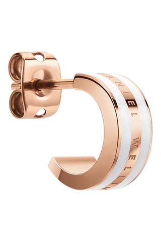 Creolen - Roségoudkleurig en wit