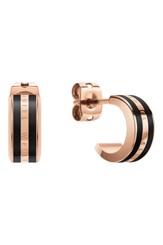 Creolen - Roségoudkleurig en zwart