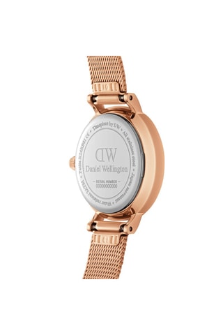 Stalen Quartz Horloge Melrose - 24 mm - Roségoudkleurig en wit