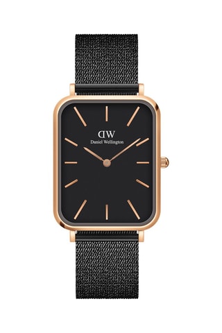 Stalen Quartz Horloge Pressed Melrose - 29 x 36,5 mm - Zwart