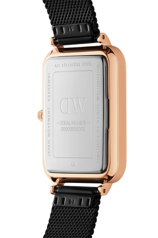 Stalen Quartz Horloge Pressed Melrose - 29 x 36,5 mm - Zwart