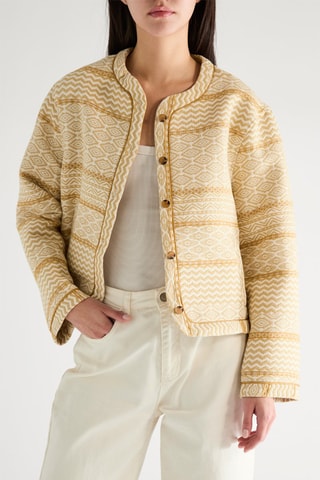 Veste - Ecru et kaki