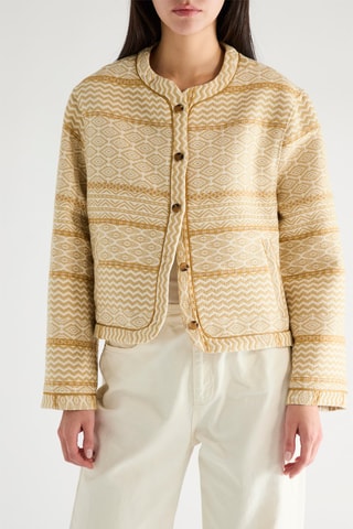 Veste - Ecru et kaki