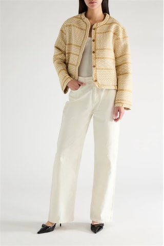 Veste - Ecru et kaki