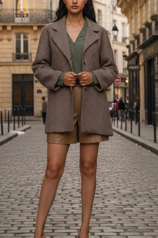 Manteau - Beige et marron