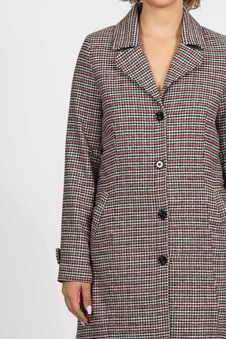 Manteau - Ecru et rouge