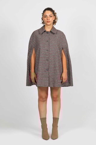 Manteau - Ecru et rouge