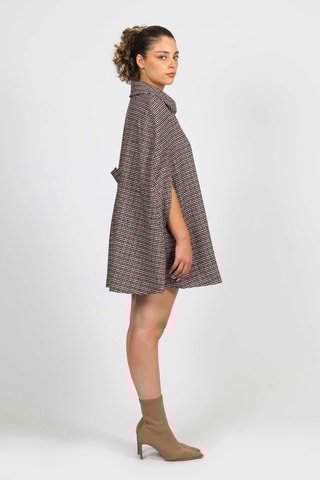 Manteau - Ecru et rouge