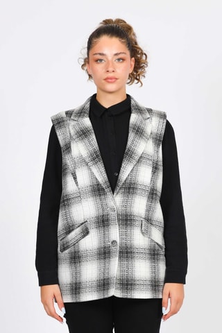 Veste sans manches - Blanc et noir