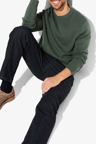 Pull en coton biologique - Vert foncé