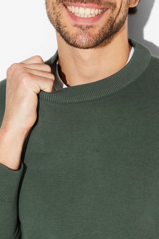 Pull en coton biologique - Vert foncé