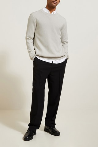 Biologisch Katoenen Trui - Gemêleerd Lichtgrijs