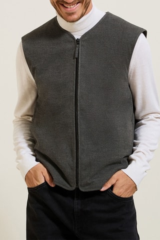 Gilet sans manches - Gris chiné