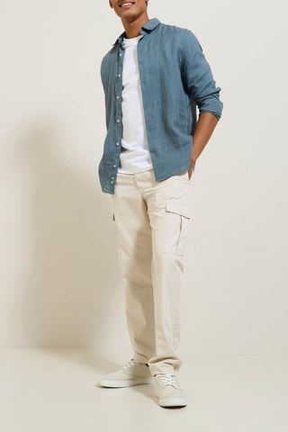 Pantalon cargo straight - Ecru