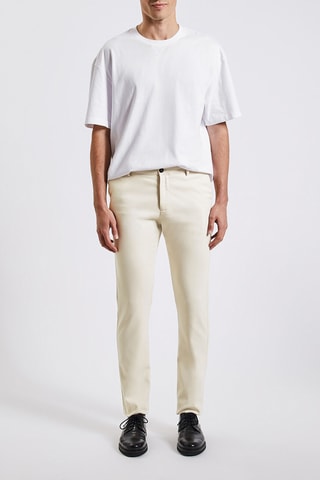 Pantalon chino slim - Ecru