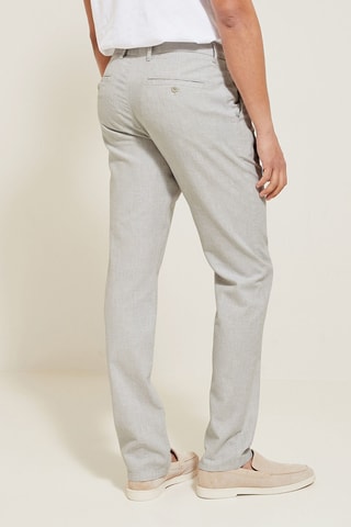 Pantalon droit en lin - Gris clair