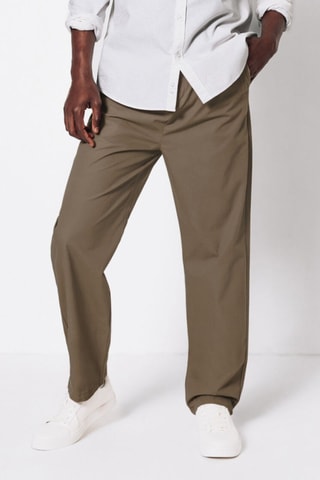 Pantalon regular - Beige