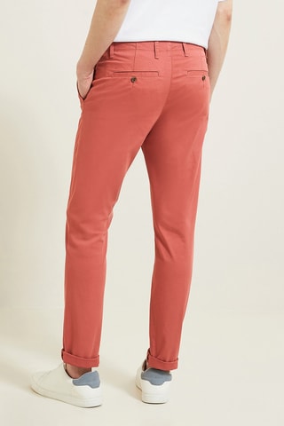 Pantalon chino slim - Framboise  - Longueur 34