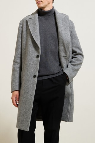 Manteau en laine - Gris clair chiné