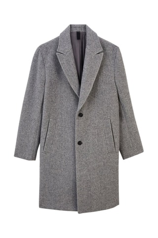 Manteau en laine - Gris clair chiné