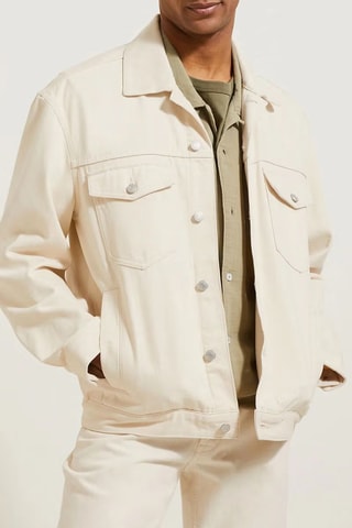 Veste en jean en coton biologique - Ecru