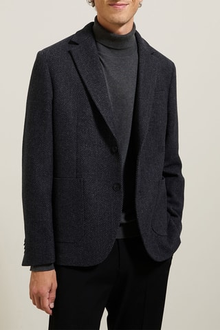 Veste en laine - Bleu foncé