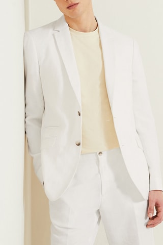 Veste de costume en lin - Blanc