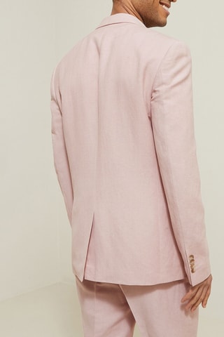 Veste de costume en lin - Rose