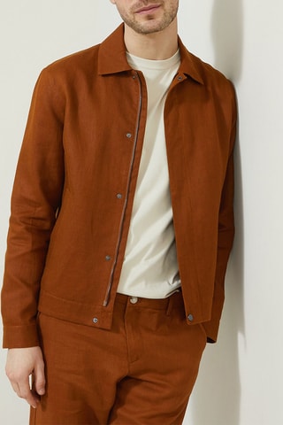 Blouson en lin - Camel
