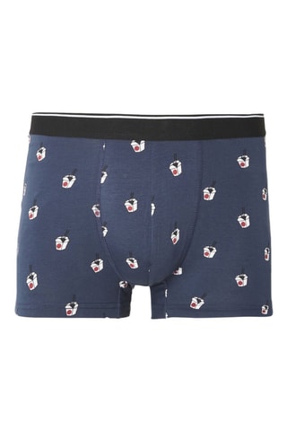 Boxer en coton biologique - Bleu foncé