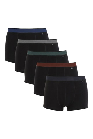 5 boxers en coton biologique - Noir