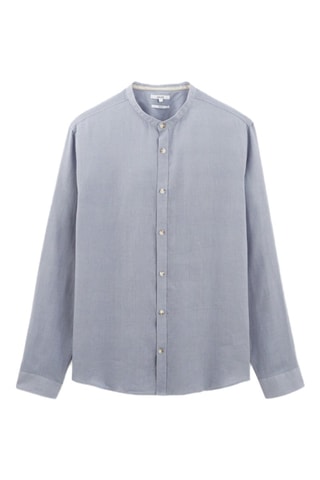 Chemise regular en lin - Bleu