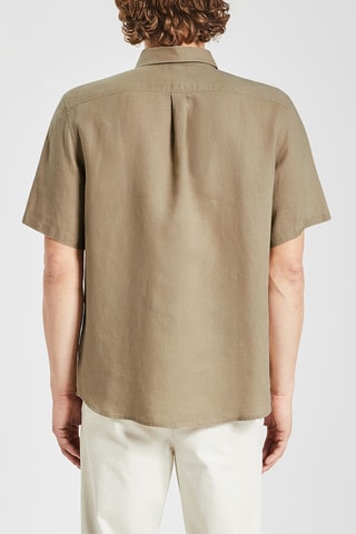 Chemisette regular en lin - Beige